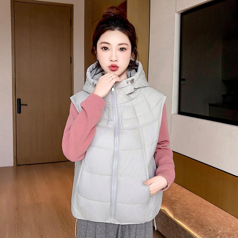 Winter New Fashion Casual Down Cotton Vest Women's Versatile Thickened Small Vest Jacket