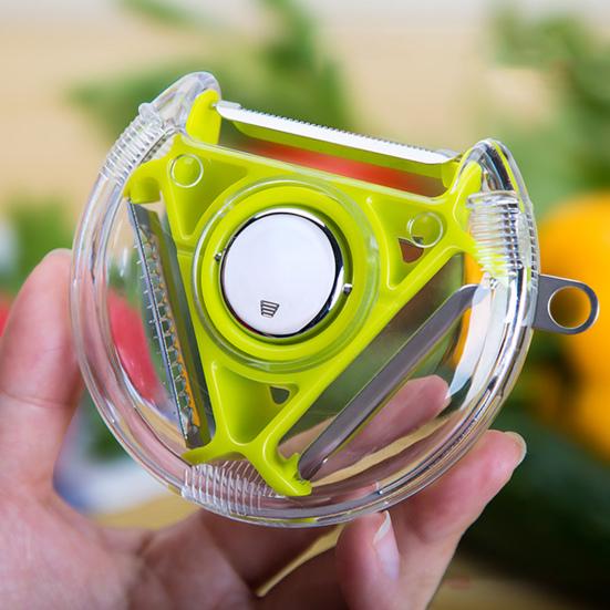 3 в 1 Овощечистка с поворотным переключателем, лезвия из нержавеющей стали, нескользящая ручка, кухонный инструмент для картофеля, помидоров, ананасов