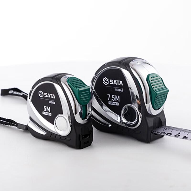 SATA 91344A Серия Kai Tai Стальная рулетка с резиновым покрытием