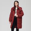 Down Cotton-padded Women's Medium and Long 2025 New Fashion Angola Red Thickened Winter Cotton-padded Women's Coat