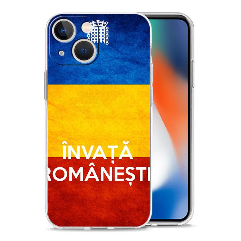 Чехол для телефона iPhone 17 Air Cases iPhone 16 15 12 13 14 Pro Max SE 7 8 Plus iPhone11 Прозрачный Мягкий Чехол Флаг Румынии