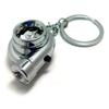 Светодиодный мини-фонарик Maxima в форме турбины с брелоком для ключей и звуком, посеребренный (Покрытый)