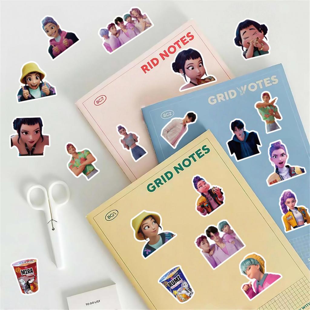 50pcs Suitcase Stickers Waterproof Stickers Scooter Computer Tablet Cartoon Decoration