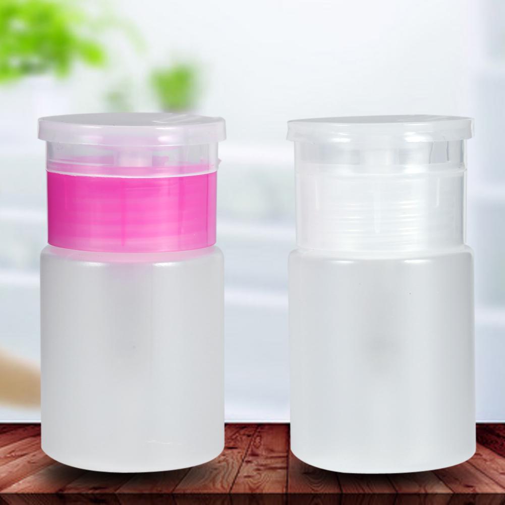 2 цвета 60 мл дозатор с помпой средство для снятия лака для ногтей спиртовой жидкий очиститель пустая пластиковая бутылка