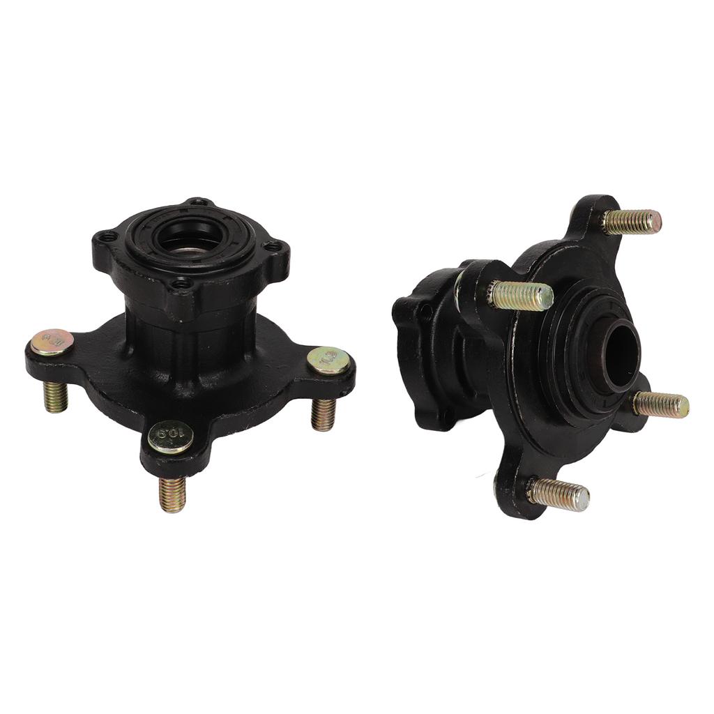 4 Stud Front Disc Brake Wheel Rim Hub Assembly Steel Alloy for 110cc 125cc 150cc 200cc Go Kart ATV 4 Wheel