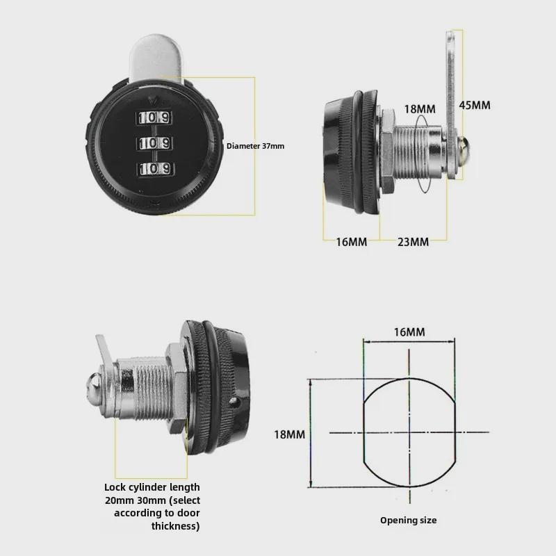A18 Multi-Purpose Metal Lock: Desk Drawer, Cabinet, Mailbox, Furniture, Anti-Theft Locker.