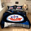 Fc Hansa Rostock Pattern Bedding Quilt Set Quilt Cover Pillowcase Home Birthday Gift(1 * duvet cover + 2 * pillowcase, without core)