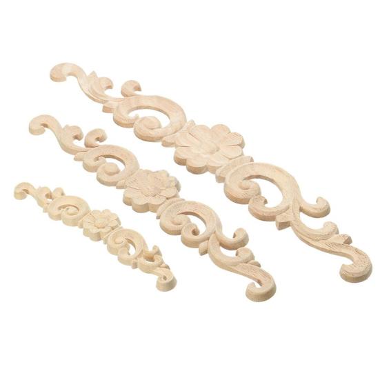 Деревянная резная угловая аппликация в европейском стиле, дверная мебель, декор шкафа