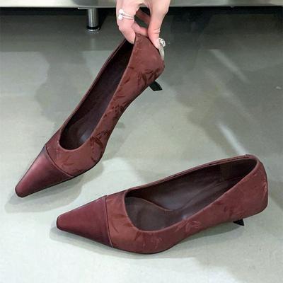 Модные роскошные женские туфли-лодочки из сатина и кожи, сексуальные с квадратным носком и низким каблуком, мюли для женщин, элегантные, с принтом, банкетные, офисные туфли на каблуке