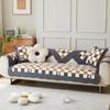 Cotton Sofa Cushion All Seasons Universal Non-Slip Plaid Cotton Cushion Simple Modern Summer Sofa Cover Cloth