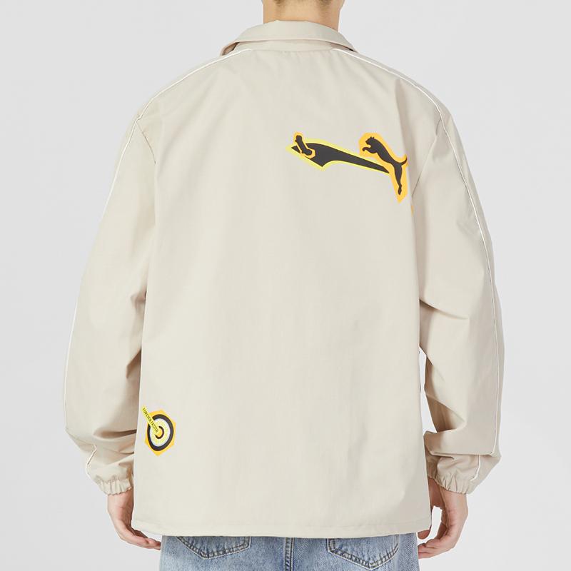 Puma Classics Street Sport Woven Jacket Men Jackets Off-White 539969-88