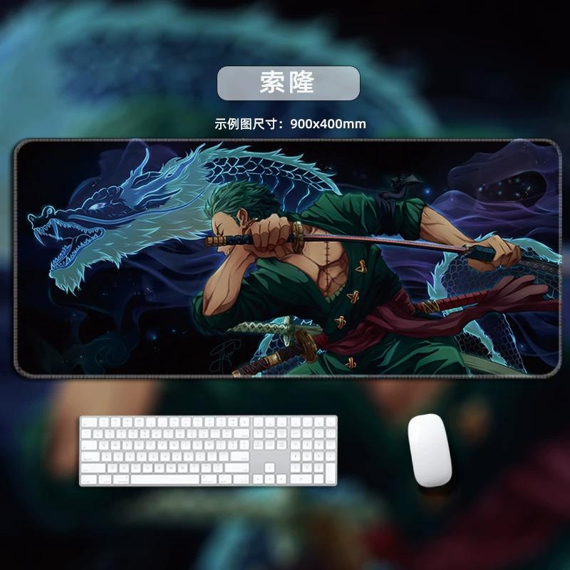 Цельный кожаный коврик для мыши  Большой Маленький Офисный Игровой Коврик для Клавиатуры Настольный Коврик Браслет из Щетины  Монки Д. Луффи  Ророноа Зоро  Декоративный настольный коврик