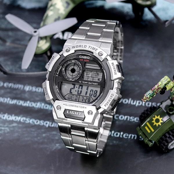 Casio Men's Soldier Military Digital Metal Watch Silver