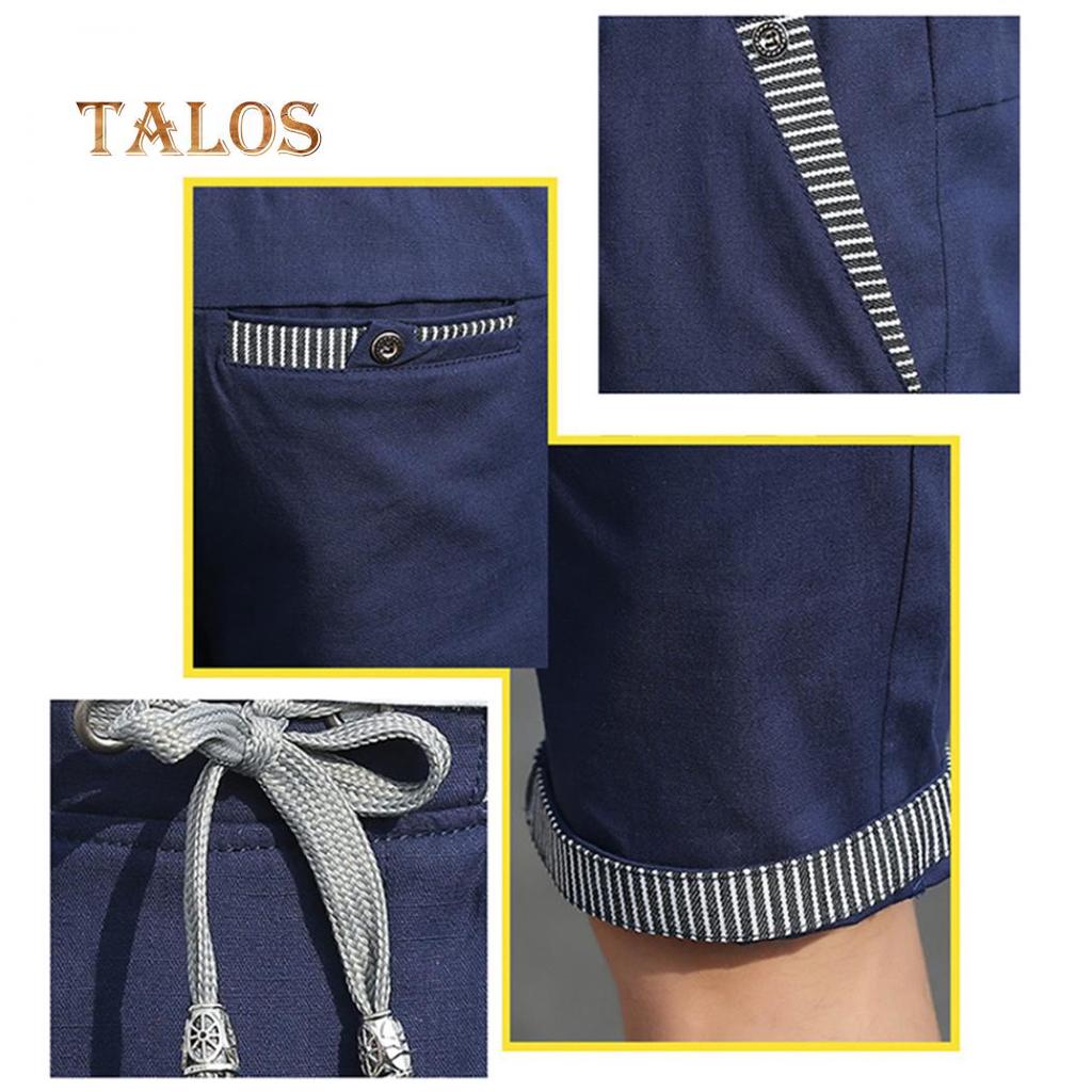 TALOS Спортивные летние мужские шорты на резинке с завязками и карманами для пляжа и велоспорта