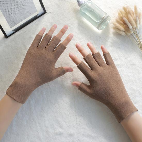 1 пара зимних перчаток унисекс с толщиной до половины пальца, теплые, нескользящие, мягкие, устойчивые к холоду, высокоэластичные перчатки для езды на велосипеде