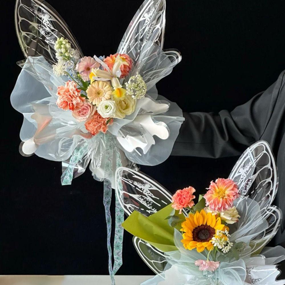 Многофункциональный пакет для одного букета Прозрачный пакет для упаковки цветов для 20 наборов Свадьбы