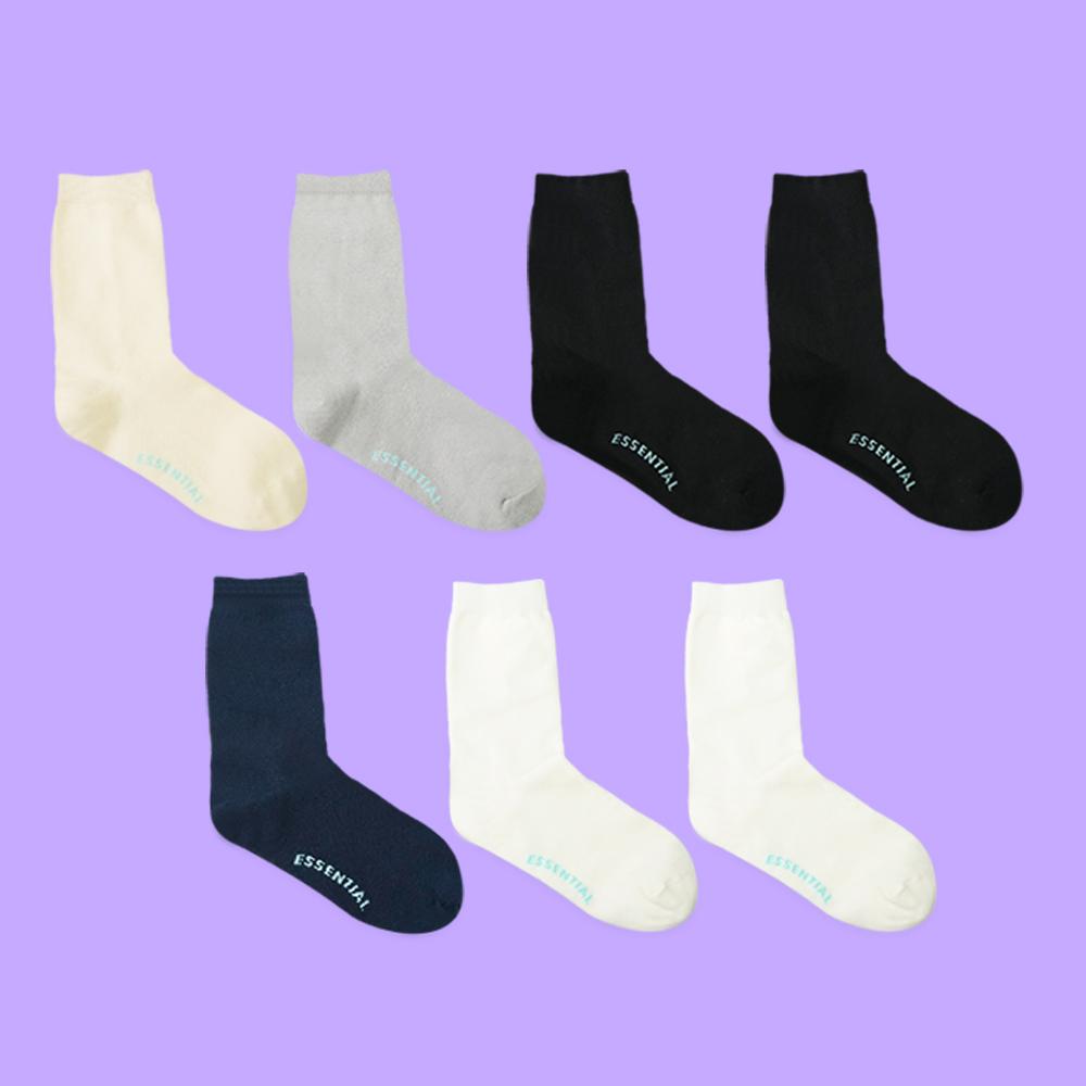 ODDSOCKS [7 пар] Унисекс Базовые носки средней длины Разные цвета