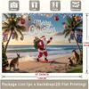 Party Backdrop Christmas Flat Surfing Santa Australian Well Celebration Photo Booth Party Decor