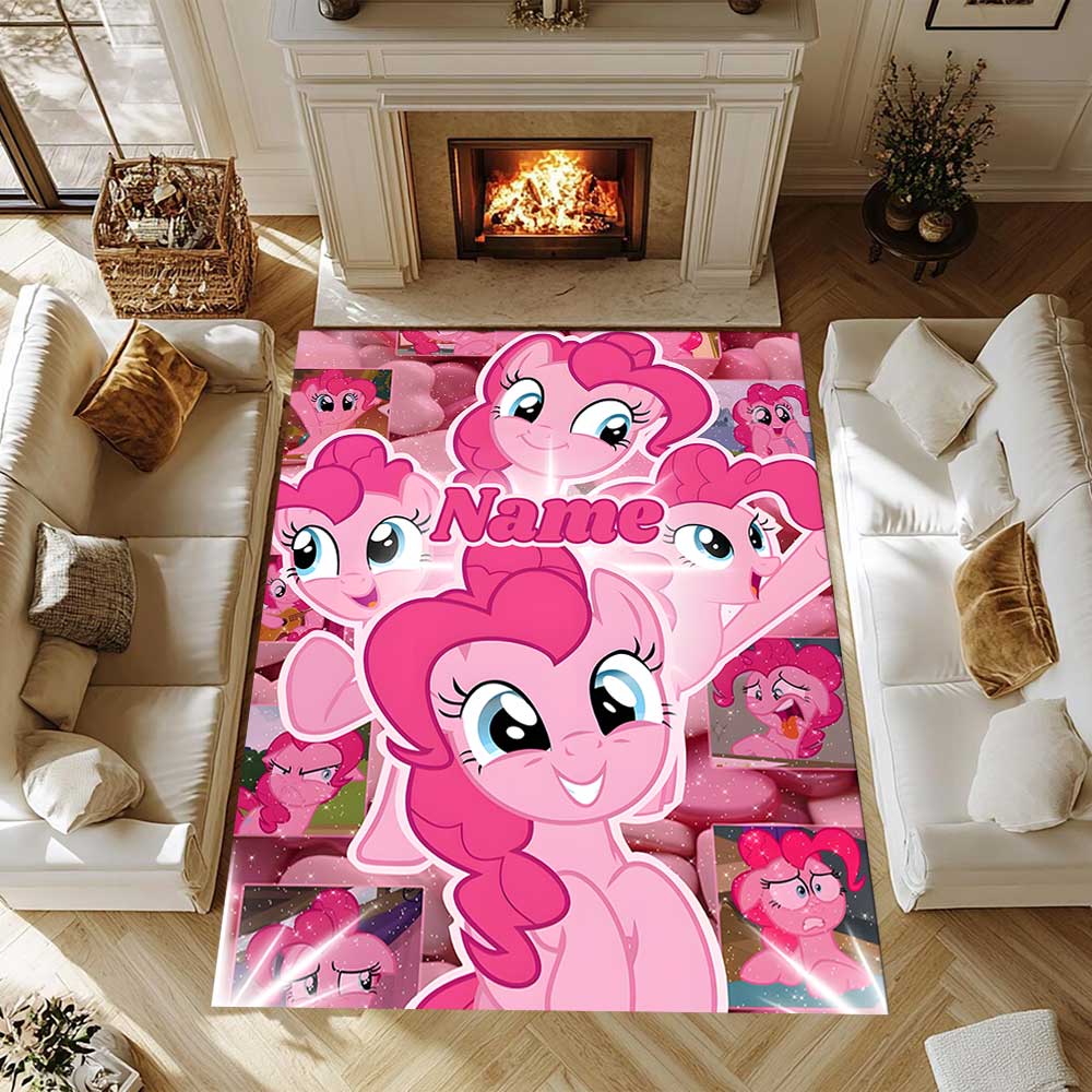 Little Pony (17) Customize your name rug, office chair cushion, home bedroom living room gift.