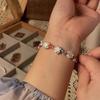 Счастливый браслет-косичка в китайском стиле с бусинами в виде цветка лотоса для женщин, ручной работы, винтажный, для вечеринки, новогодний, регулируемый