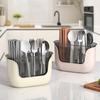Multifunction Cutlery Drain Rack 3 Grids Utensil Drying Rack Non-toxic Kitchen Utensil Holder Home