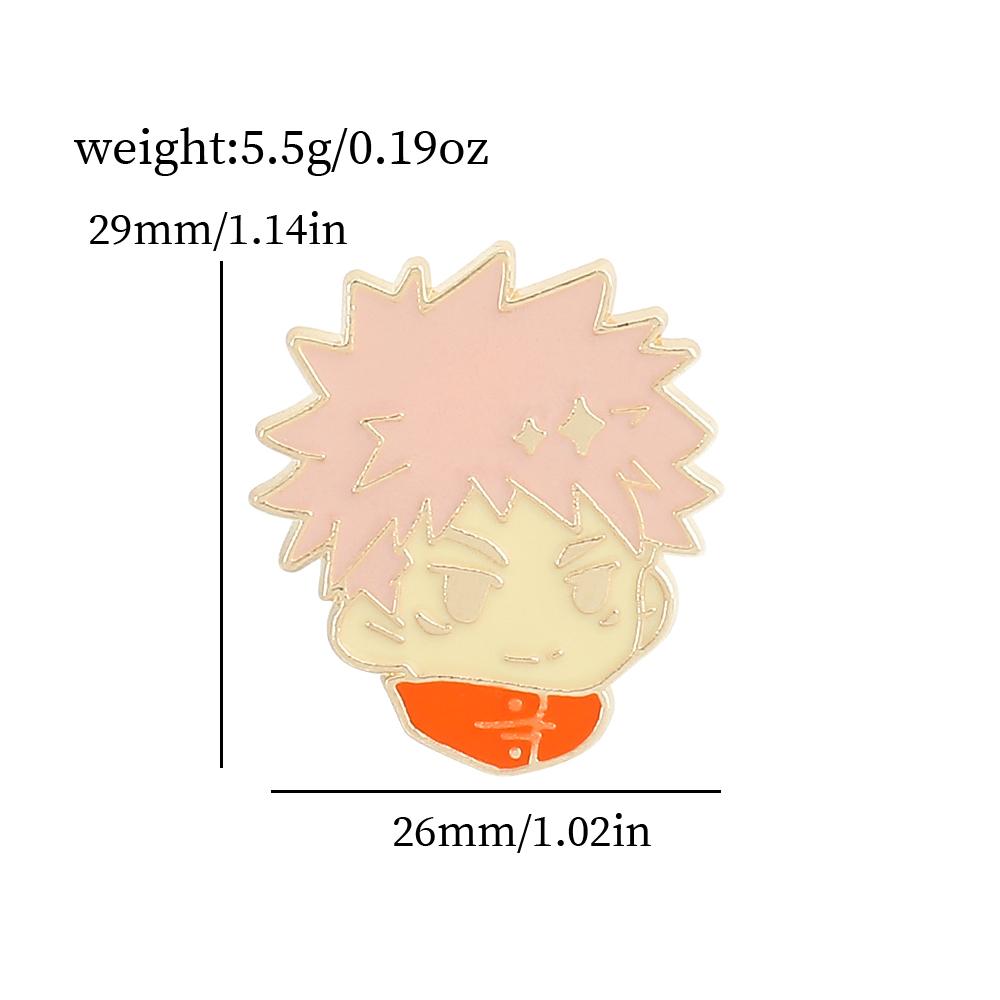 Anime Jujutsu Kaisen Alloy Brooch Metal Badge Cartoon Accessories Gojo Satoru Itadori Yuji Geto Suguru Cosplay Gift Collection
