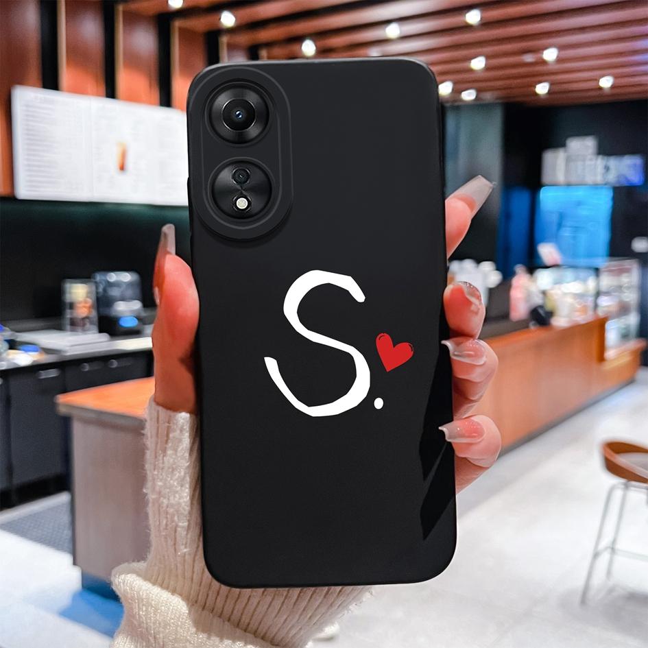 Чехол для Oppo A58 A57 A56 A55 A54 A53 A52 Чехол для телефона Популярный парный узор с буквами Высококачественный противоударный силиконовый защитный корпус для Oppo Shell