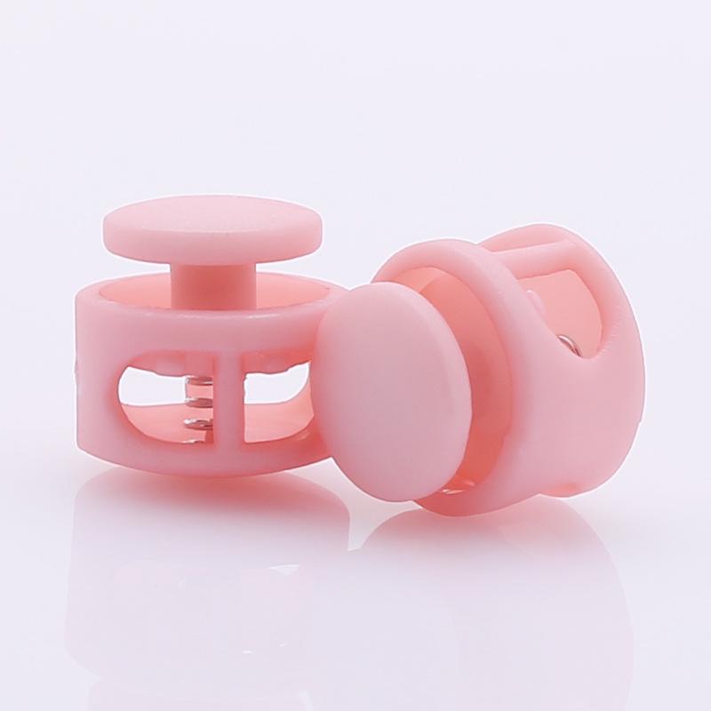 Colorful Elastic Double-Hole Spring Stopper for Shoelaces & Nylon Bags