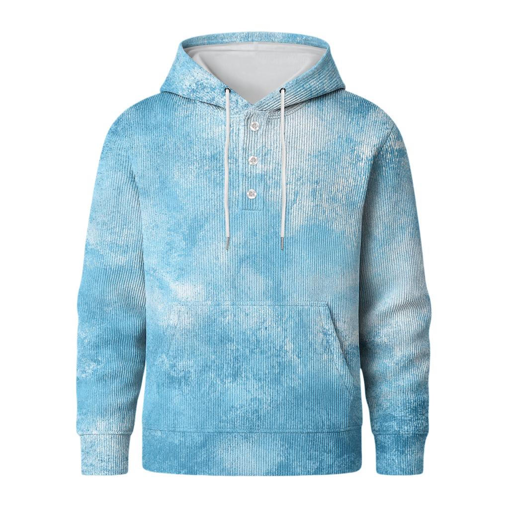 Men's Knit Hooded Sweatshirt Casual Long-Sleeve Sweatshirt