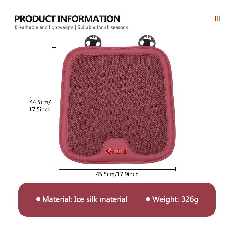 Breathable Car Seat Cushion Ice Silk Auto Chair Pad Accessories For Volkswagen VW Jetta Golf4 5 6 Beetle CC B5 B6 B7 EOS GTI MK2 zw7