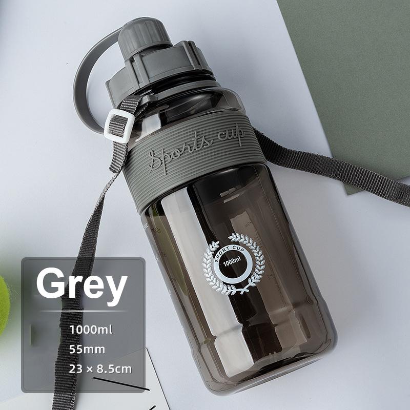 600/1000/1500 мл/2000 Чашка большой емкости для уличного пространства с соломой Студенческая пластиковая чашка для воды Портативная чашка для занятий спортом на открытом воздухе Бутылка с водой