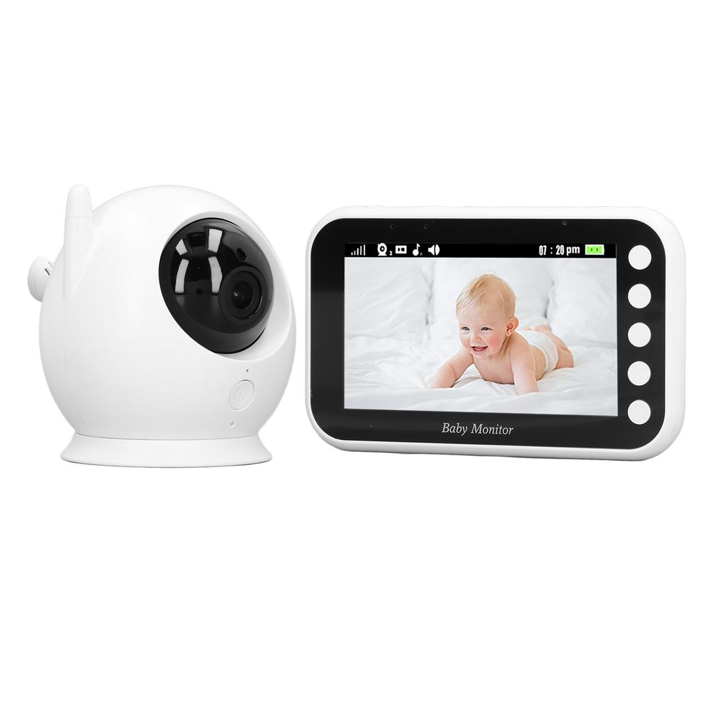 Baby Monitor 360 Degree Rotation 4.3inch LCD Screen 8 Lullabies Infrared Night Vision Two Way Talk