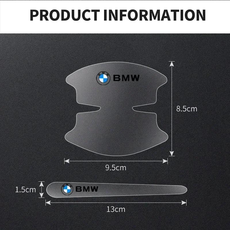 LOCUK1 Car Sticker Hot 8x PVC Transparent Car Door Handle Wrist Bowl Trim Stickers For BMW 1 3 5 Series X1 X4 X5 X7 G20 G38 F20 F39 F48