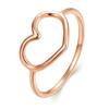 Simple Minimalist Heart Finger Rings for Women 925 Sterling Silver Wedding Jewelry KTJ