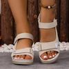 Модная летняя женская обувь Новые ретро-сандалии Открытый носок Обувь для ходьбы Женская обувь Клиновидная обувь Женские сандалии для вечеринок Женская обувь