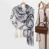 Ladies Cotton and Linen Feel Scarf Shawl Fashion Retro Cashew Scarf Spring and Summer Tulle New Product