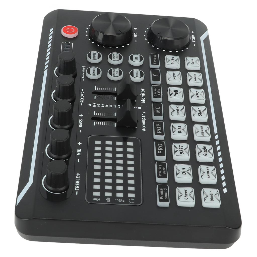 Внешняя звуковая карта Bluetooth с шумоподавлением, изменяющая голос, звуковой микшер, оборудование для подкастов для стриминга, подкастинга, игр