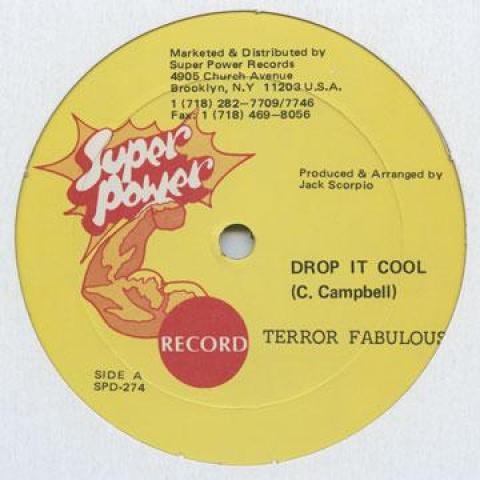 12inch Record TERROR FABULOUS - Drop It Cool / Version SPD274 Super Power 1991 US Reggae, Ska & Dub Used