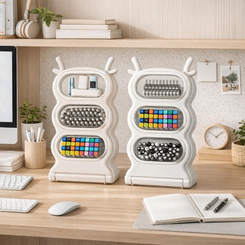 Slanted Insert Desktop Storage Box Large Capacity Pencil Container Study Supplies Storage