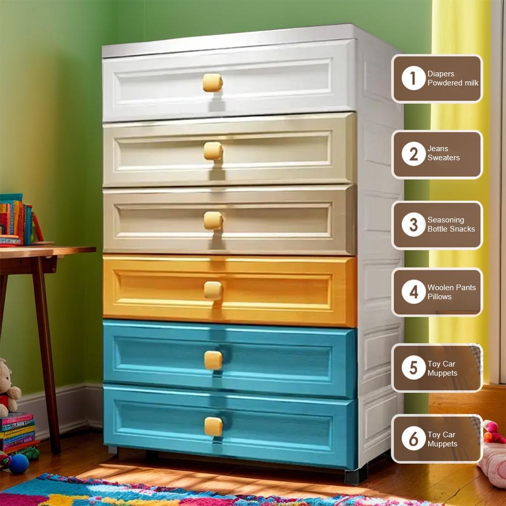 Многослойный выдвижной шкаф для хранения, утолщенный ящик для хранения одежды, пластиковый шкаф для хранения, детский ящик для хранения, складной St