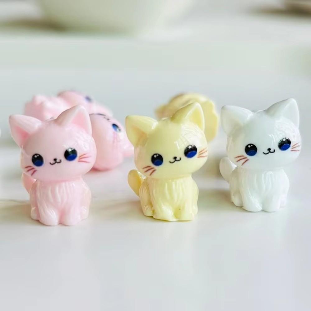 12Pcs Cute Cat Series Resin Decorations Diy Craft 3D Charms Cartoon Charms Scrapbooking Accessories