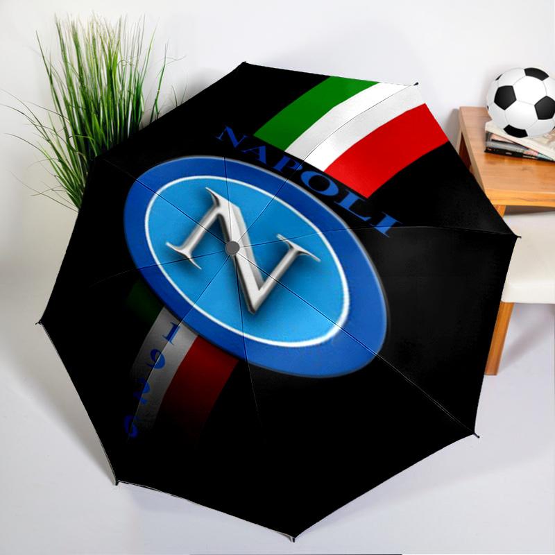 Napoli Football Club Emblem Umbrella - Automatic Open/Close, Compact 8-Rib Lightweight Umbrella Essential for outdoorPicnic Accessory Fan Gifts