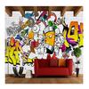 Trendy Wallpaper Bar Street Graffiti Mural Background Ktv Living Room Bedroom Wallpaper