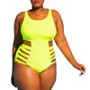 (Qunide) Ladies One- Piece Swimsuit Plus Size Hollow Women's Slim Fit One- Piece Swimsuit
