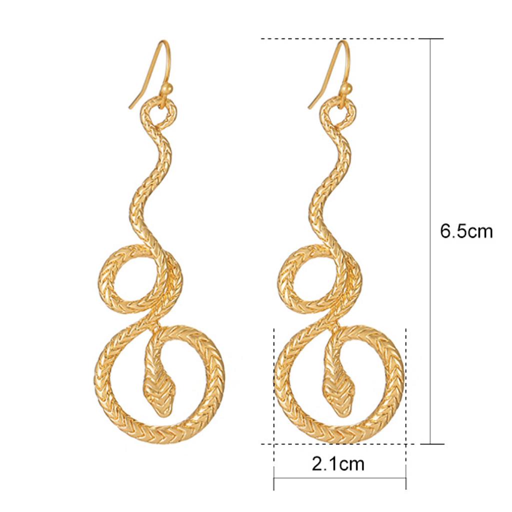 Преувеличенная индивидуальность в стиле панк, альтернативный змеиный стиль, модный показ, серьги из сплава в виде змеи для женщин