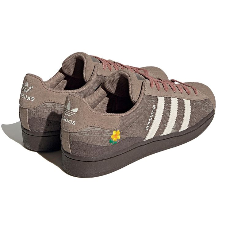 adidas Оригинальные кроссовки Superstar Classic Shell Toe с низким верхом Унисекс Кроссовки Коричневый IG9629