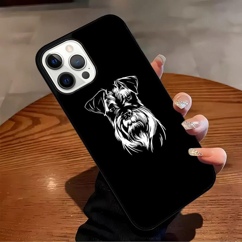 Lovely Dogs Schnauzer Phone Case For iPhone 17 Air 16 15 14 13 12 11 Pro Max Max Plus Bumper Case Cover