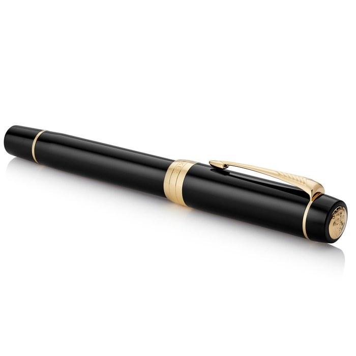 Parker Перьевая ручка Duofold Classic Black GT, средний стержень, 18-каратное золото, подарочная коробка, 1931382