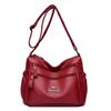 Women's Soft Leather Shoulder Bag Large Capacity Messenger Shoulder Bag Monochromatic High-quality Bags Fashion Bag