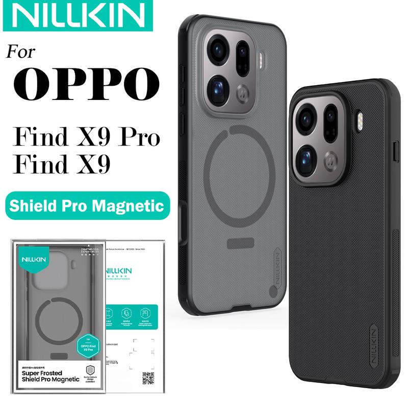 Чехол для телефона Nillkin For OPPO Find X9 Pro Find X9 Магнитный Super Frosted Shield Pro Защита от отпечатков пальцев Ударопрочная задняя крышка